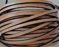 Flat Leather cord. 3x1.5mm. Natural-black. Best Quality
