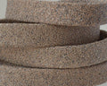 Flat Leather cord. 10x1.5mm. Sand colour. Best Quality.