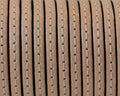 Flat Stitched leather cord. 3x1.5mm. Natural. Best Quality.