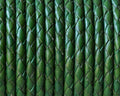 Bolo Braided Round Leather Cord. 3mm. Green. Best Quality.