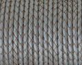 Bolo Braided Round Leather Cord. 3mm. Metallic silver. Best Quality.