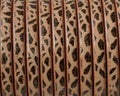 Flat Leather cord. 5x1.5mm. G. Natural-silver. Best Quality.