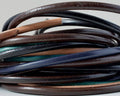 Round Leather cord. 4mm. MIX. Best Quality. 20cm strands 20cm strand
