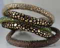 Round Stitched leather cord. 4.5mm. MIX. Best Quality. 20cm strand 20cm strand