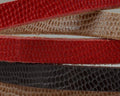 Flat Leather cord. 3x2mm. Microengraved. MIX. Best Quality. 20cm strand 20cm strand