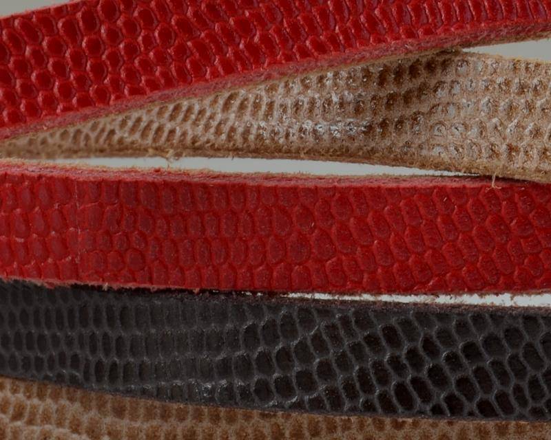 Flat Leather cord. 3x2mm. Microengraved. MIX. Best Quality. 20cm strand 20cm strand