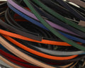 Flat Leather cord. 3x1mm. MIX. Best Quality. 50cm strands 50cm strand