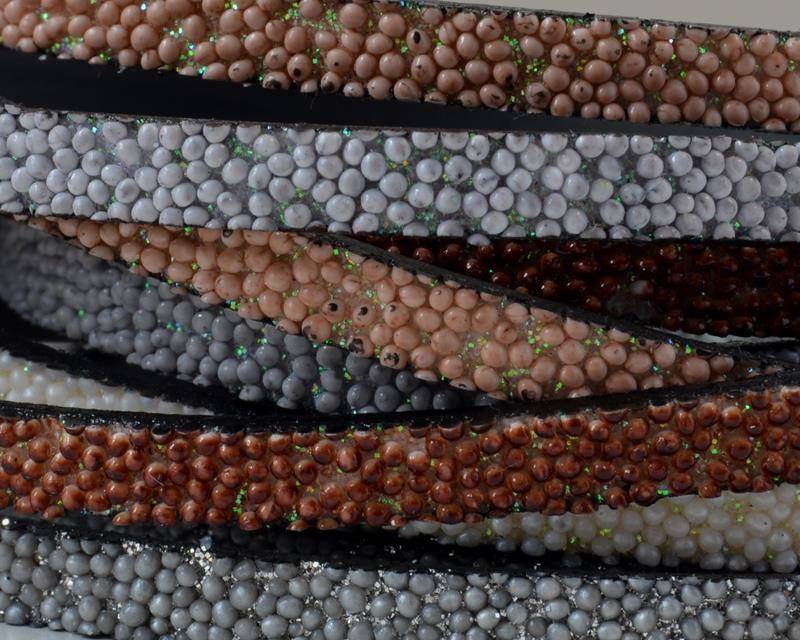 Flat Synthetic Caviar. 5x2mm. MIX. Best Quality. 50cm strands 50cm strand