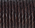 Bolo Braided Round Leather Cord. 4mm. Dark brown 2. Best Quality