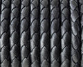 Bolo Braided Round Leather Cord. 5mm. Antique metalic silver. Best Quality