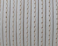 Flat Stitched leather cord. 5x1.5cm. White. Best Quality