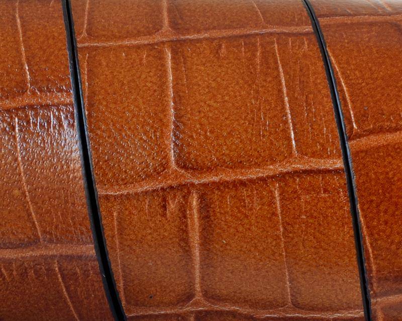 Flat Leather cord. Monterrey. 30x2mm. Brandy. Best Quality
