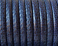 Round DL leather. Stitched. 5mm. Navy Blue. Best Quality