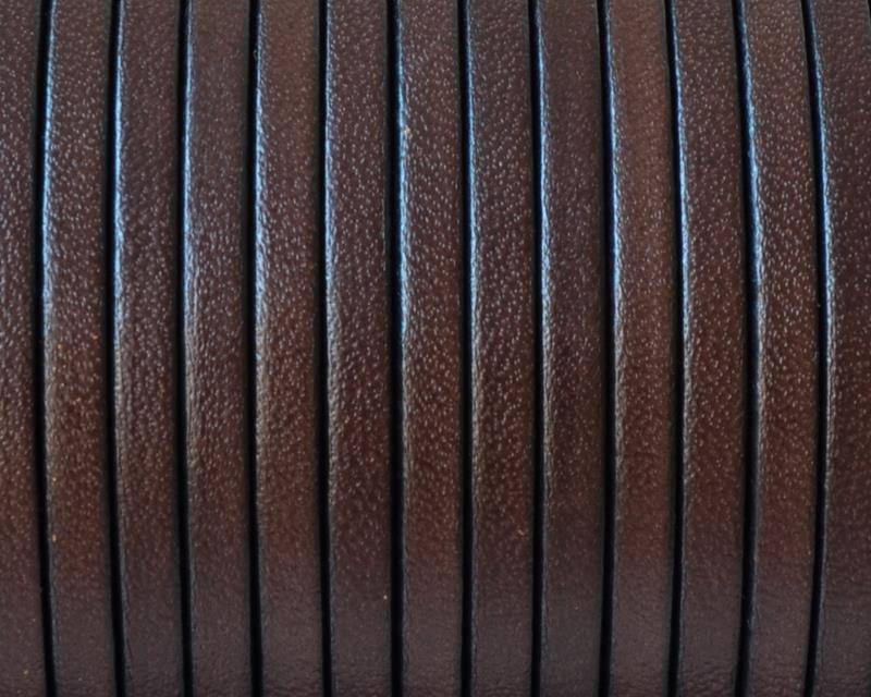 Flat Leather. 3x1.5mm. Dark brown. Best Quality