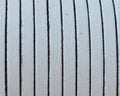 Flat Leather cord. 3x1,5mm. White. Best Quality.