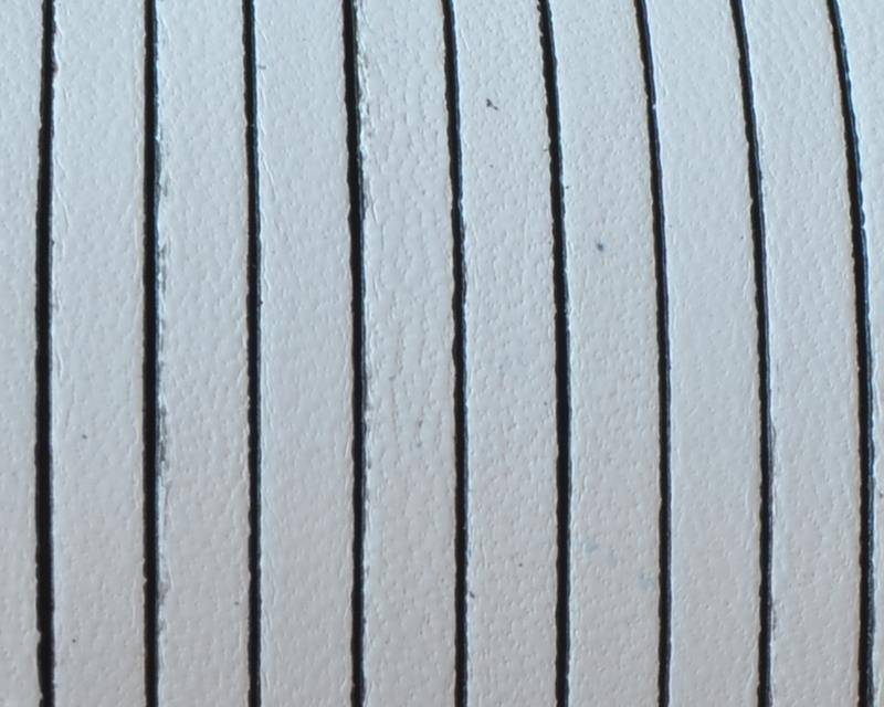 Flat Leather cord. 3x1,5mm. White. Best Quality.