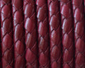 Bolo Braided Round Leather Cord. 5mm. Burdeous. Best Quality.