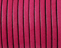 Flat Leather cord. 3x1,5mm. Fucsia. Best Quality.