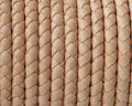 Snake leather cord braided round 5mm. Natural. Best Quality.