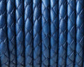 Bolo Braided Round leather cord. 4mm. Electric blue. Best Quality.