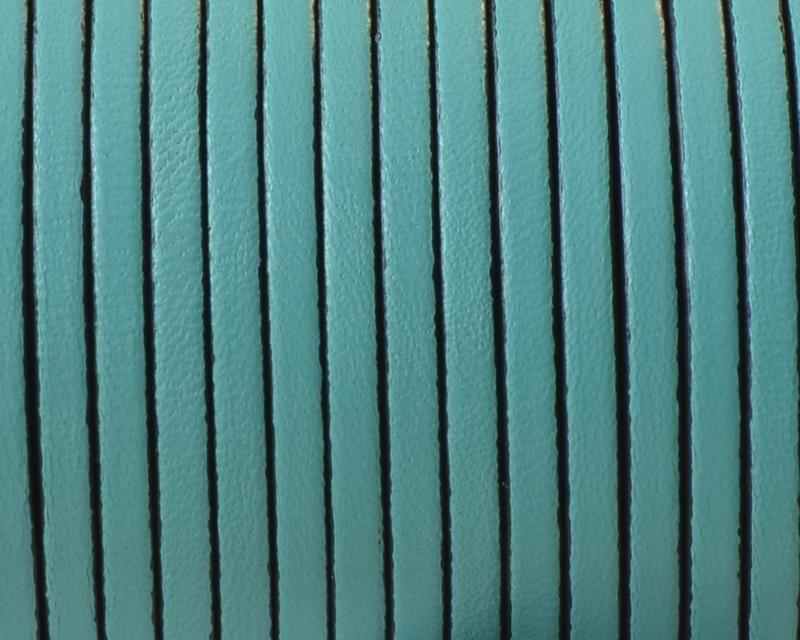 Flat leather cord 3x1,5mm. Green. Best Quality.