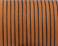 Flat leather cord 3x1,5mm. Light brown. Best Quality.