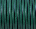 Flat leather cord 3x1,5mm. Dark green. Best Quality.