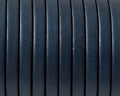 Flat leather cord 5x1.5mm. Navy Blue-Black edges. Best Quality.