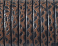 Flat leather cord 5x1.5mm. Dark Brown-Black. Best Quality.