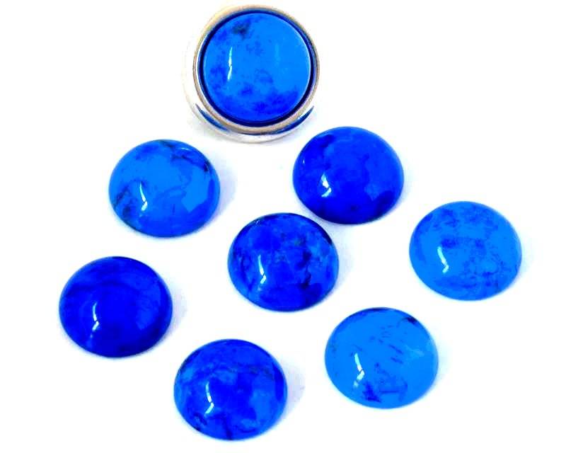 Turquoise. Tinted. Cabochon. 12x12x4mm.