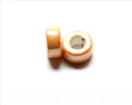 Ceramic. Rondell, 23x10mm. Oil light brown. Int.11mm.