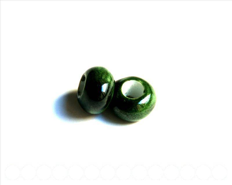 Porcelain. Rondelle, 15x10mm. Hole: Approx. 6mm 8 PCs.