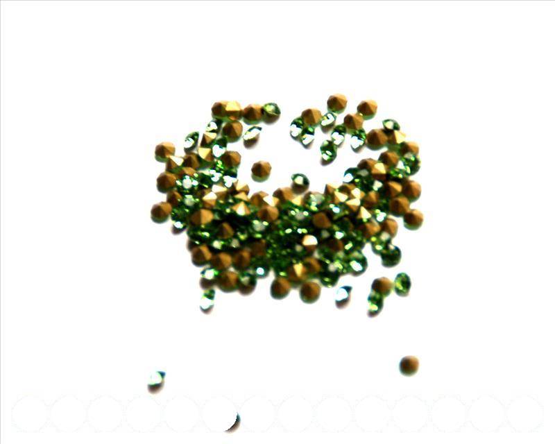Rhinestone cabochons 2.8-2.9mm. peridote. 144 Ud.