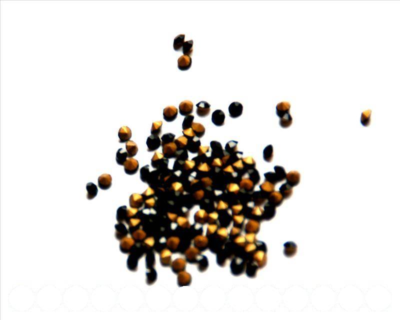 Rhinestone cabochons 2.8-2.9mm. black. 14
