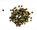 Rhinestone cabochons 4-4.1mm. olive. 14