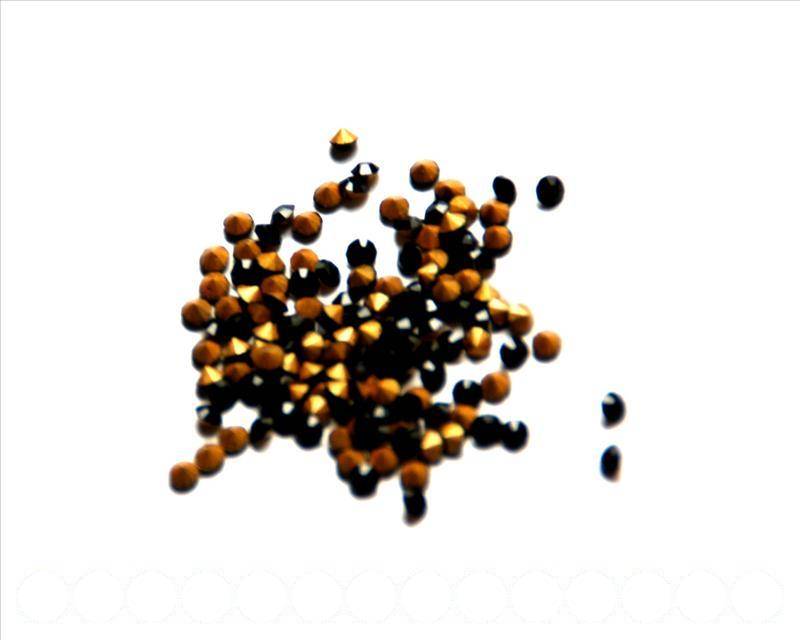 Rhinestone cabochons 2.9-3mm. black. 14