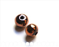 Ceramic. Round, 12mm. Met. brown choc. Int.3mm.