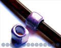 Ceramic. 17x14x14mm.violet/blue. Int.10mm approx.