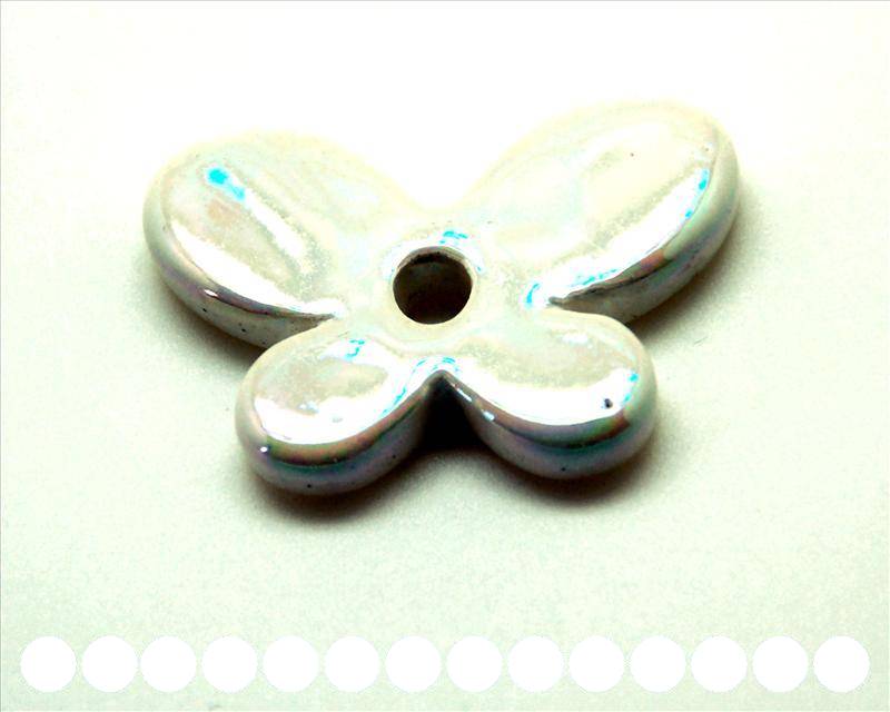 Ceramic. Butterfly 45mm. white ir. Inn. 4.5-5mm..