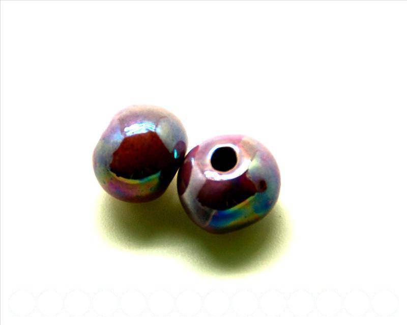 Ceramic Ball 16mm. lilac. Inn 3.5x4mm approx..