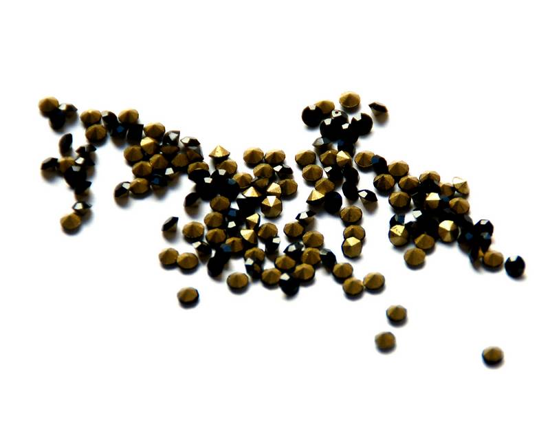 Crystal. Rhinestone Chaton. 2,9-3mm. Jet.
