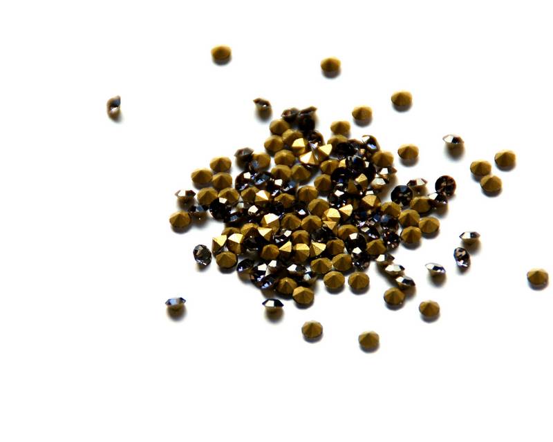 Crystal. Rhinestone Chaton. 2,9-3mm. Black Diamond.
