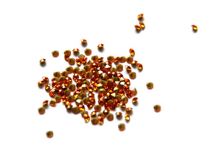 Crystal. Rhinestone Chaton. 2,9-3mm. Light Color.Topaz.