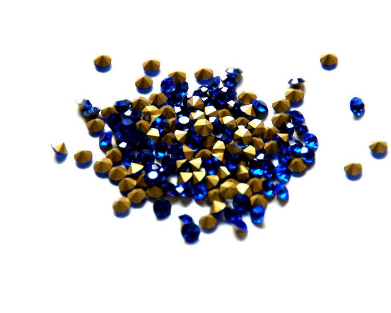 Crystal. Rhinestone Chaton. 4-4,1mm. Sapphire. 144 Ud.