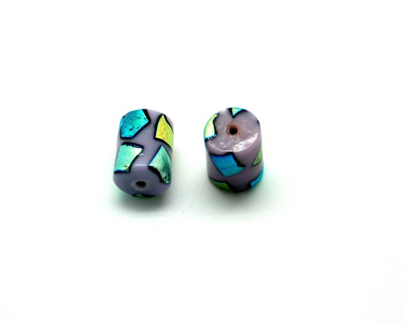 Ceramic. Barrel. 18.5x14mm. Lilac. Inn.2mm. approx.