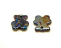 Ceramic. Bear. 27x24mm. Chocolate. Ir. Inn.3mm. approx.