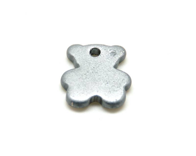 Ceramic. Bear. 27x24mm. Silver mat. Inn.3mm. approx.