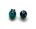 Murano. Ladybug. 15.5x12mm. Turquoise. Inn.2mm.approx.