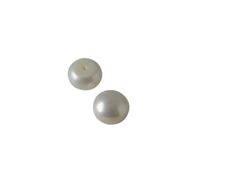 Freshwater pearls. For earrings. 7x5mm.Half hole 0.6mm