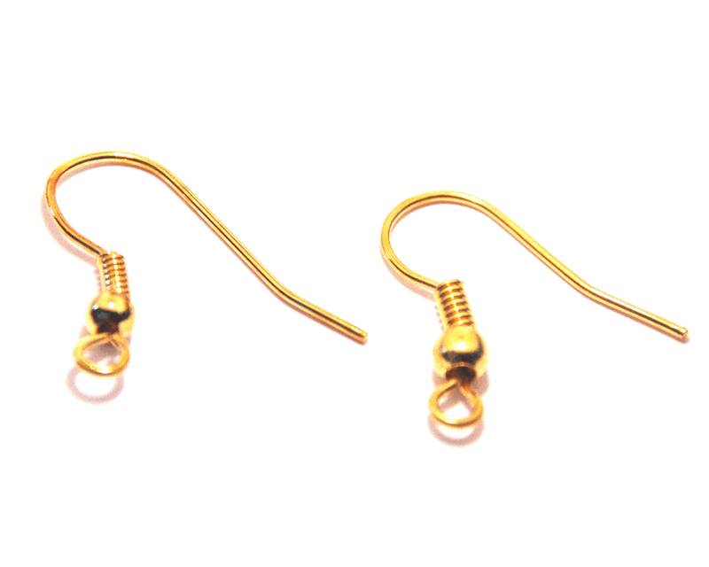Fish Hook 0.5x17mm. Gold color. Approx. 100 PCs